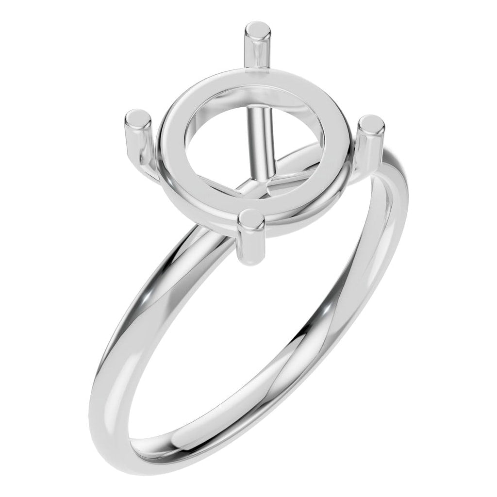 RI-1979 White Gold Ring UNSET - Main View