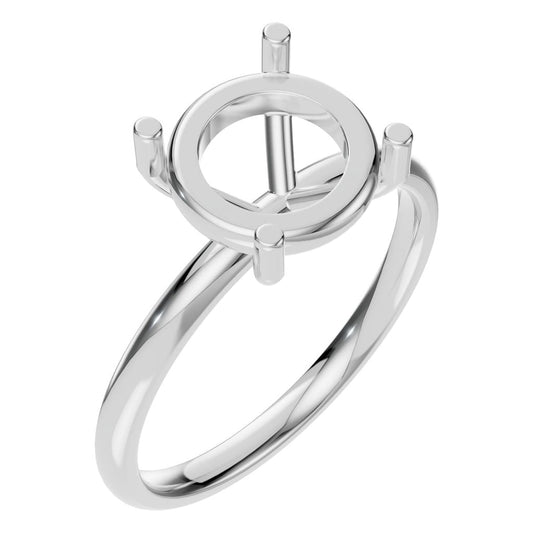 RI-1979 White Gold Ring UNSET - Main View