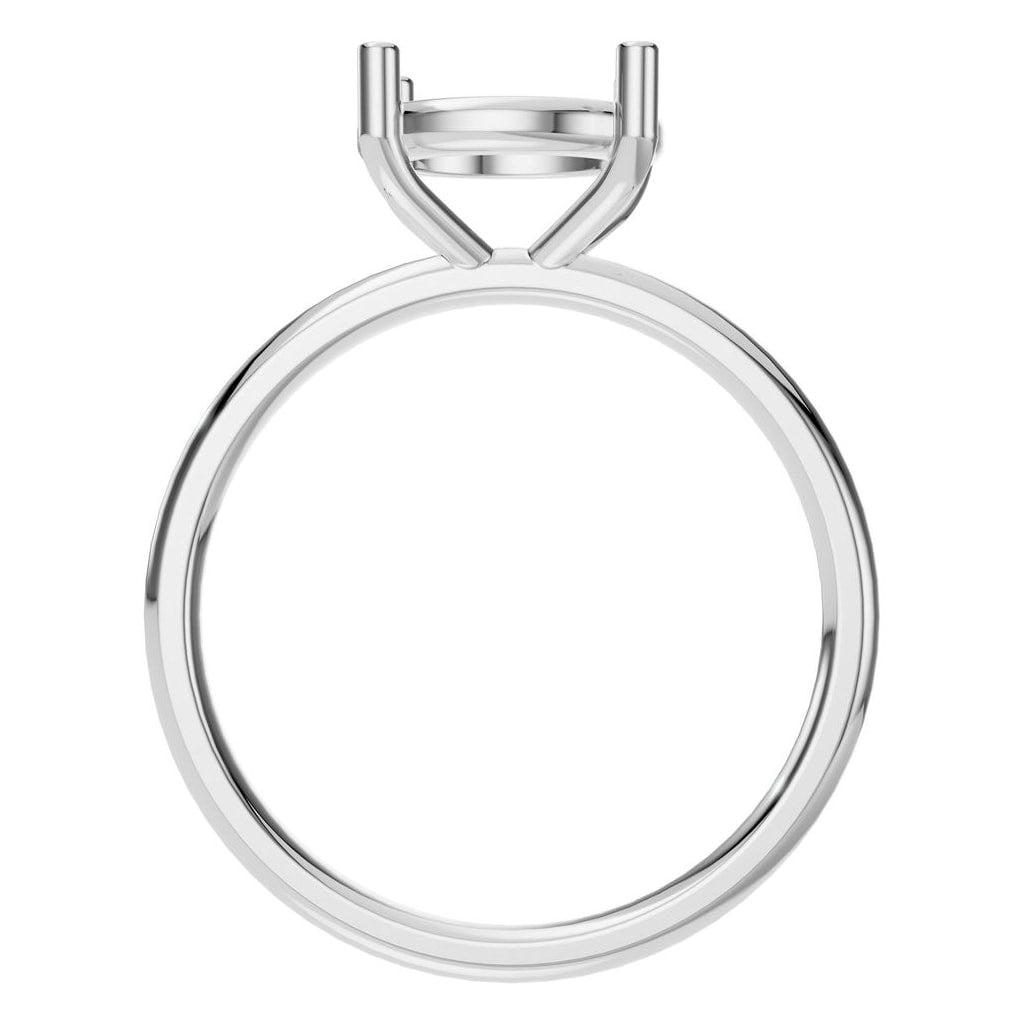 RI-1979 White Gold Ring UNSET - Top View