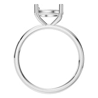 RI-1979 White Gold Ring UNSET - Top View