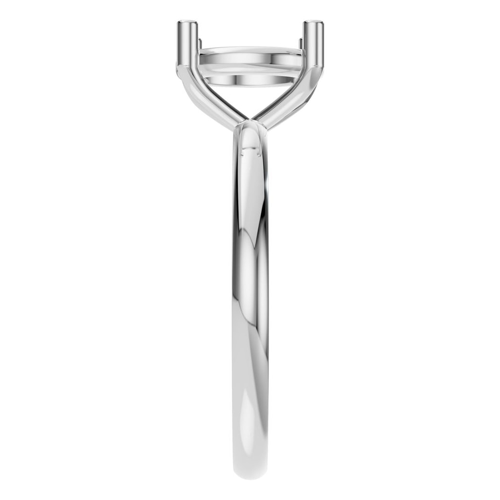 RI-1979 White Gold Ring UNSET - Side View