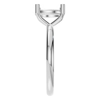 RI-1979 White Gold Ring UNSET - Side View