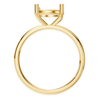 RI-1979 Yellow Gold Ring UNSET - Top View