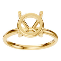 RI-1979 Yellow Gold Ring UNSET - Front View