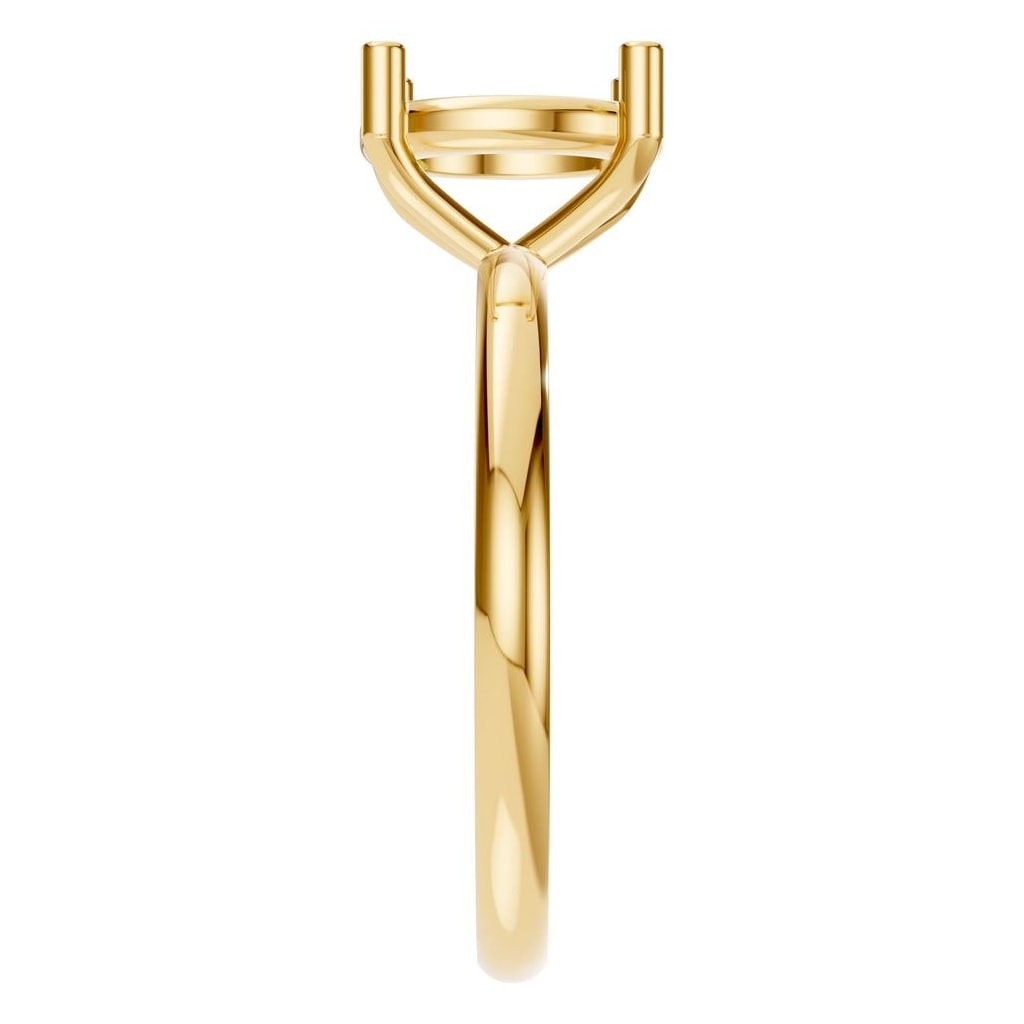 RI-1979 Yellow Gold Ring UNSET - Side View