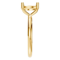 RI-1979 Yellow Gold Ring UNSET - Side View