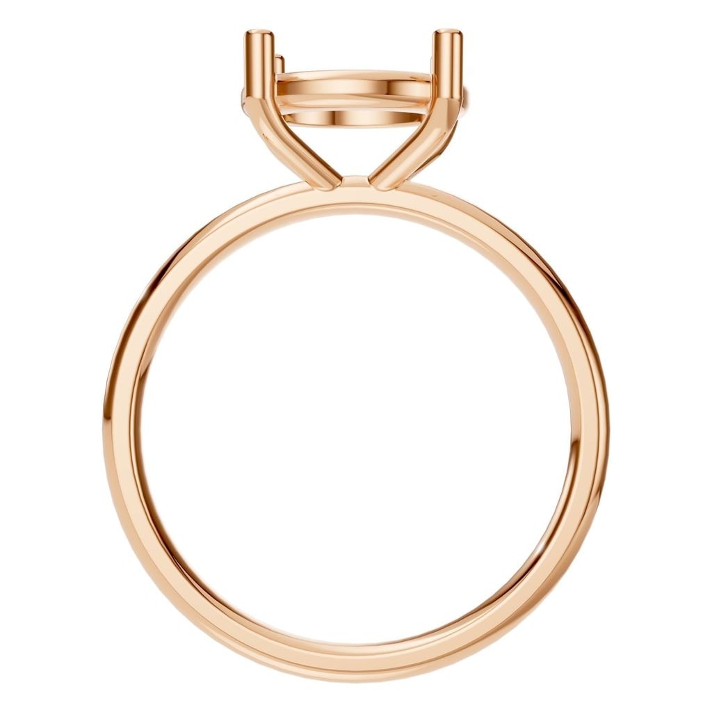 RI-1979 Rose Gold Ring UNSET - Top View