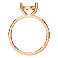 RI-1979 Rose Gold Ring UNSET - Top View