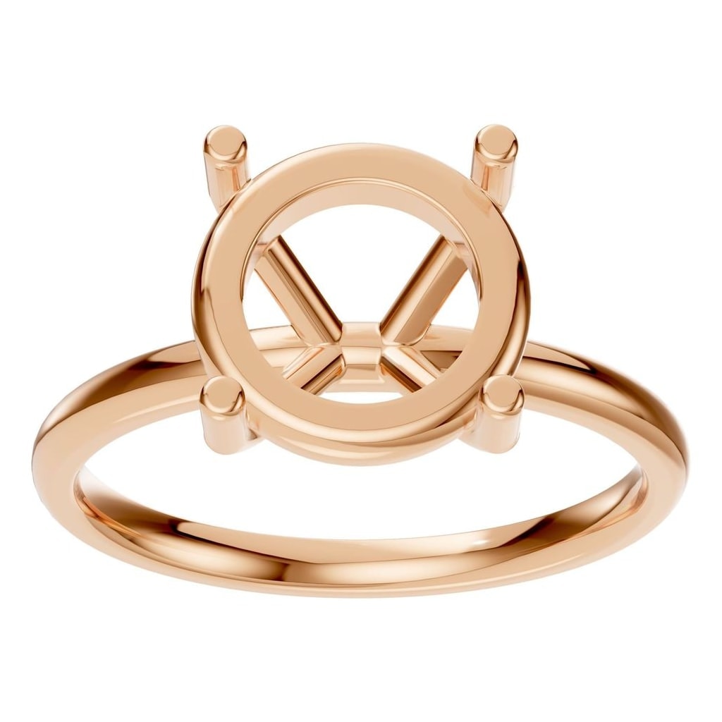RI-1979 Rose Gold Ring UNSET - Front View