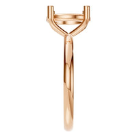 RI-1979 Rose Gold Ring UNSET - Side View