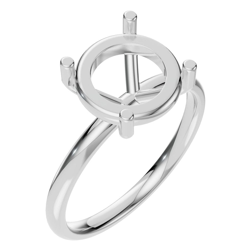 RI-1979 White Gold Ring UNSET - Main View