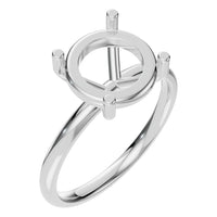 RI-1979 White Gold Ring UNSET - Main View
