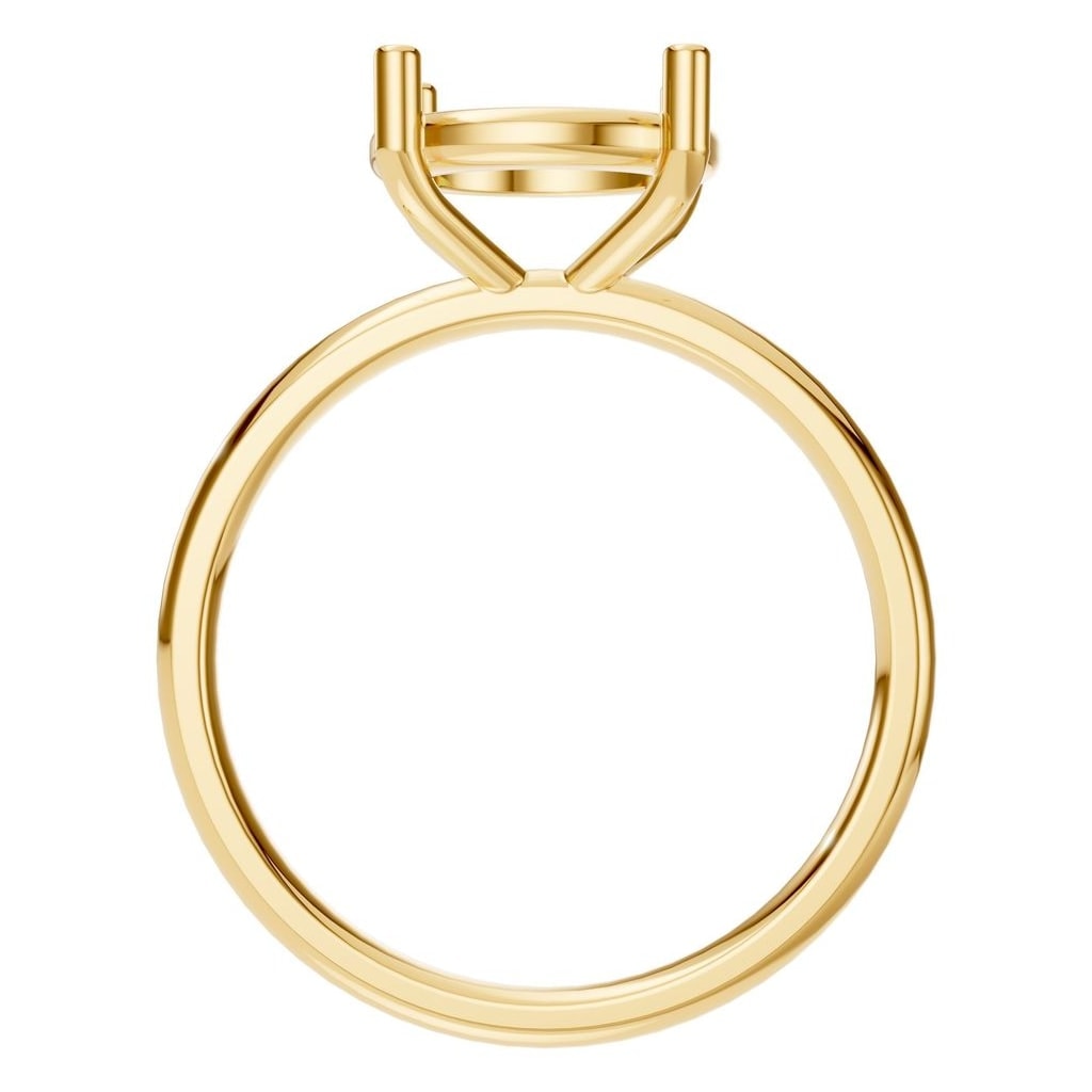 RI-1979 Yellow Gold Ring UNSET - Top View