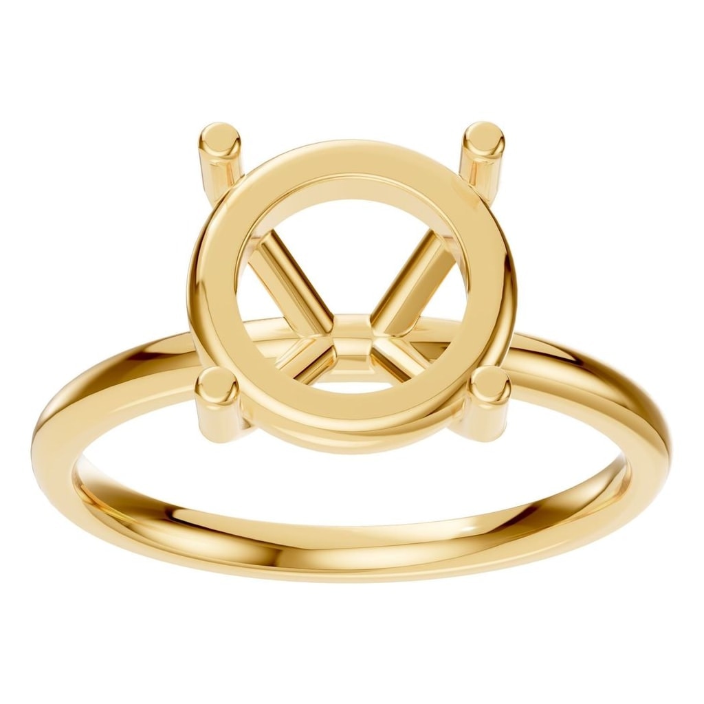 RI-1979 Yellow Gold Ring UNSET - Front View