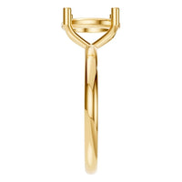 RI-1979 Yellow Gold Ring UNSET - Side View