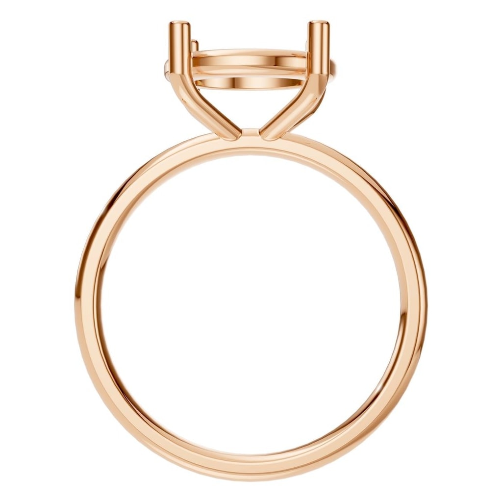 RI-1979 Rose Gold Ring UNSET - Top View