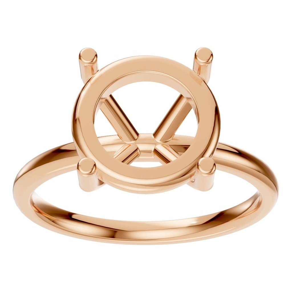 RI-1979 Rose Gold Ring UNSET - Front View