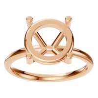 RI-1979 Rose Gold Ring UNSET - Front View