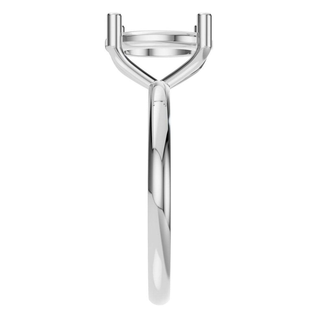 RI-1979 White Gold Ring UNSET - Side View