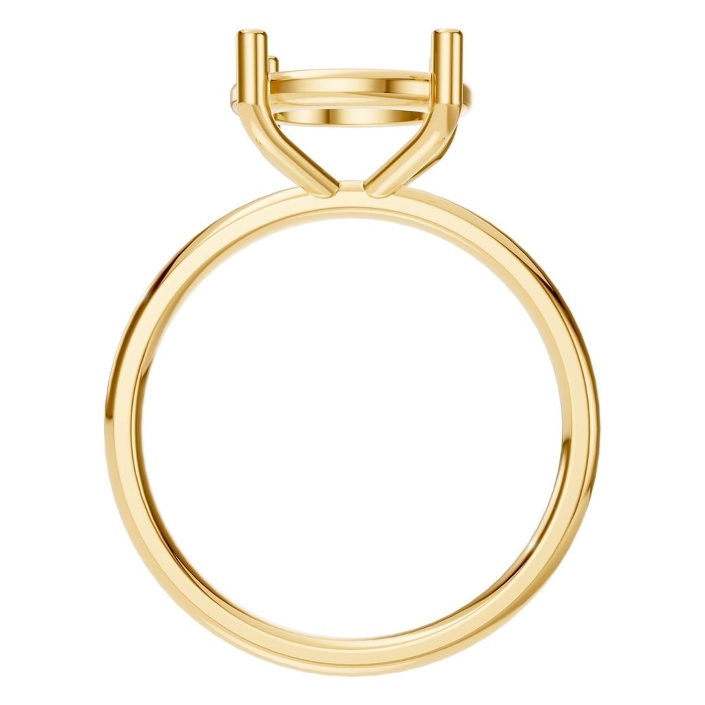 RI-1979 Yellow Gold Ring UNSET - Top View