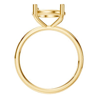 RI-1979 Yellow Gold Ring UNSET - Top View
