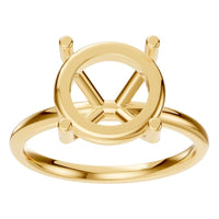 RI-1979 Yellow Gold Ring UNSET - Front View