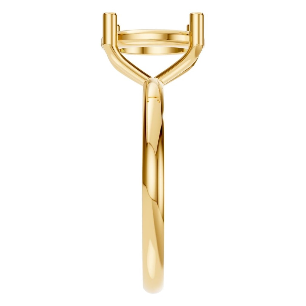 RI-1979 Yellow Gold Ring UNSET - Side View