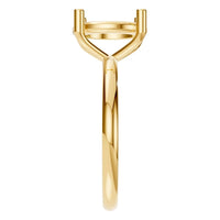 RI-1979 Yellow Gold Ring UNSET - Side View