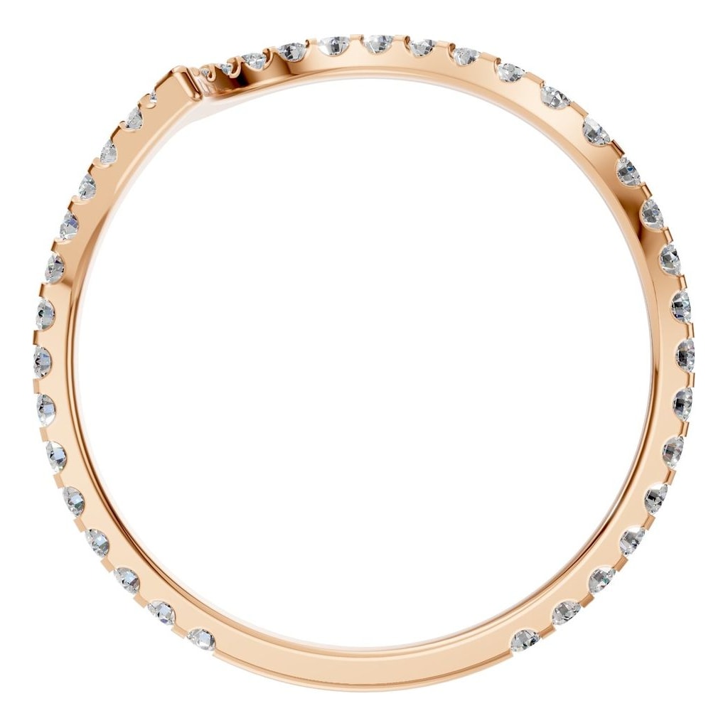 RI-2055 Rose Gold Ring SET - Top View