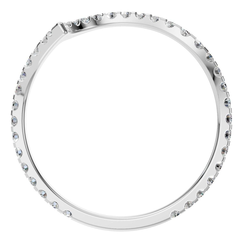 RI-2055 White Gold Ring SET - Top View