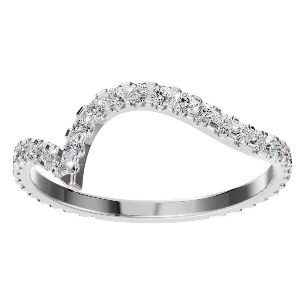 RI-2055 White Gold Ring SET - Front View