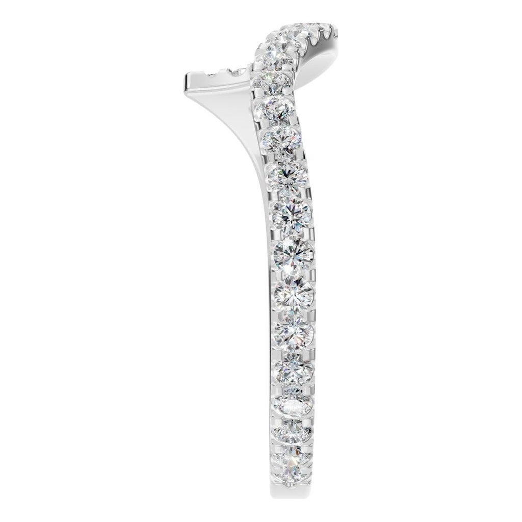 RI-2055 White Gold Ring SET - Side View