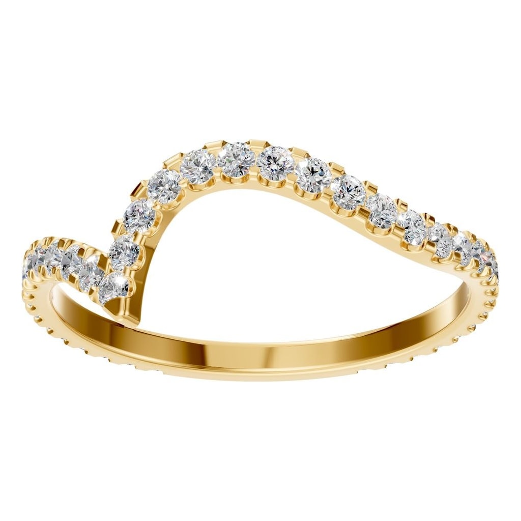 RI-2055 Yellow Gold Ring SET - Front View