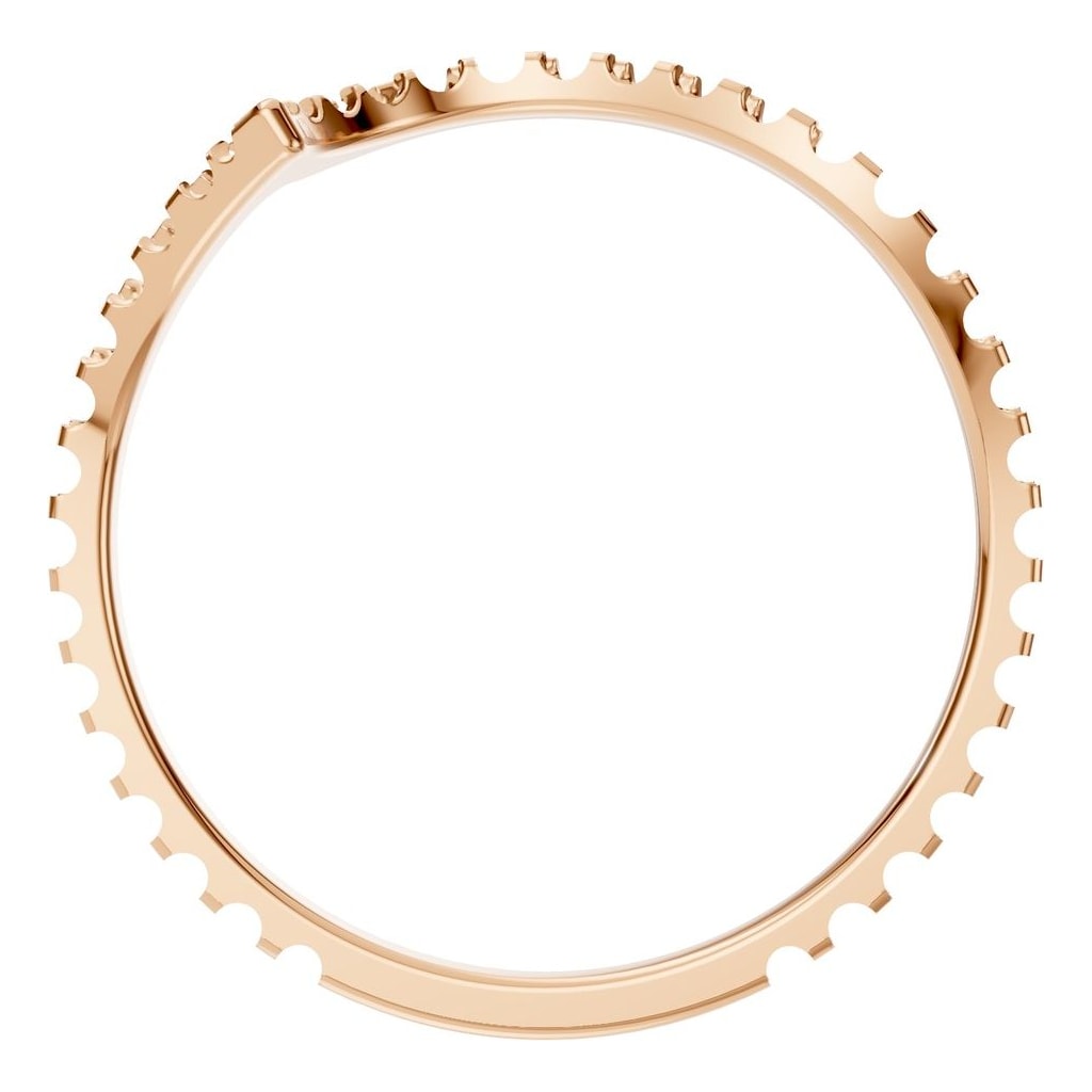 RI-2055 Rose Gold Ring UNSET - Top View