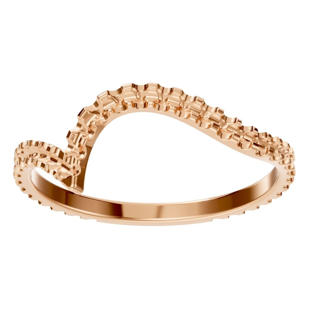 RI-2055 Rose Gold Ring UNSET - Front View