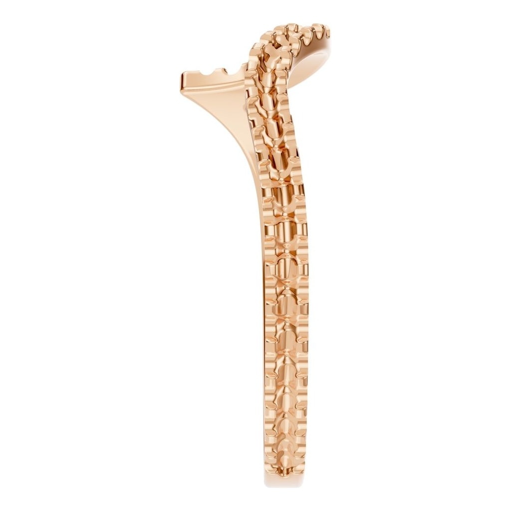 RI-2055 Rose Gold Ring UNSET - Side View