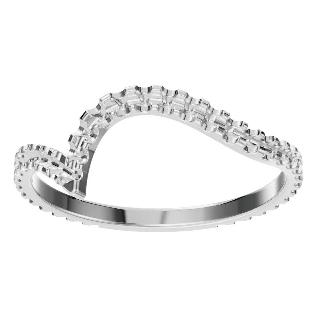 RI-2055 White Gold Ring UNSET - Front View