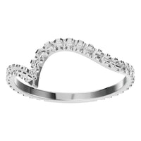 RI-2055 White Gold Ring UNSET - Front View
