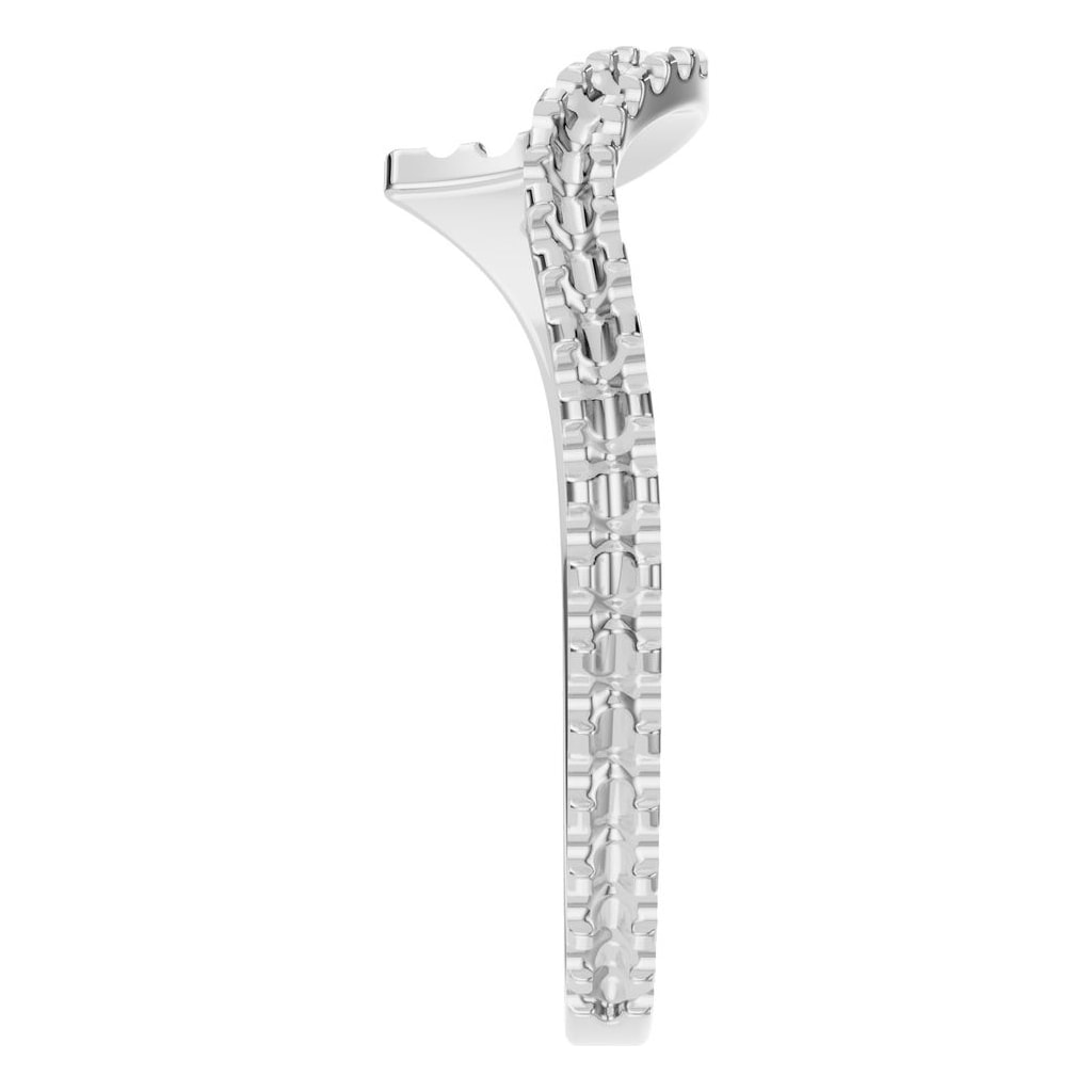 RI-2055 White Gold Ring UNSET - Side View