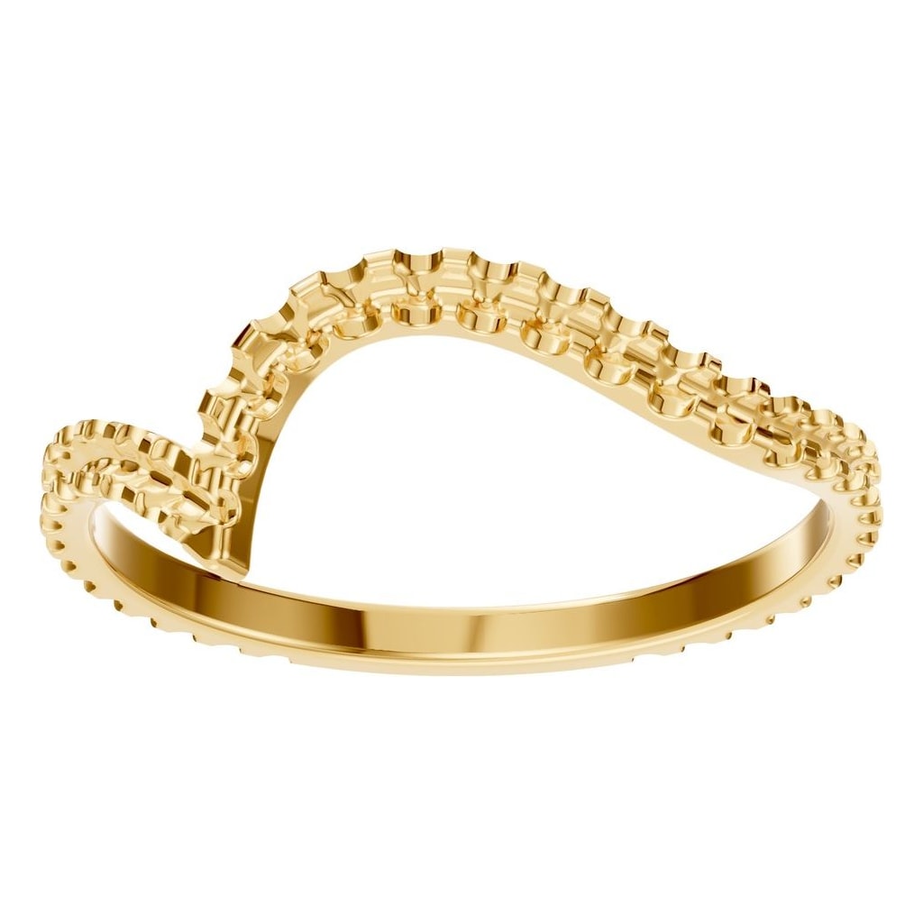 RI-2055 Yellow Gold Ring UNSET - Front View