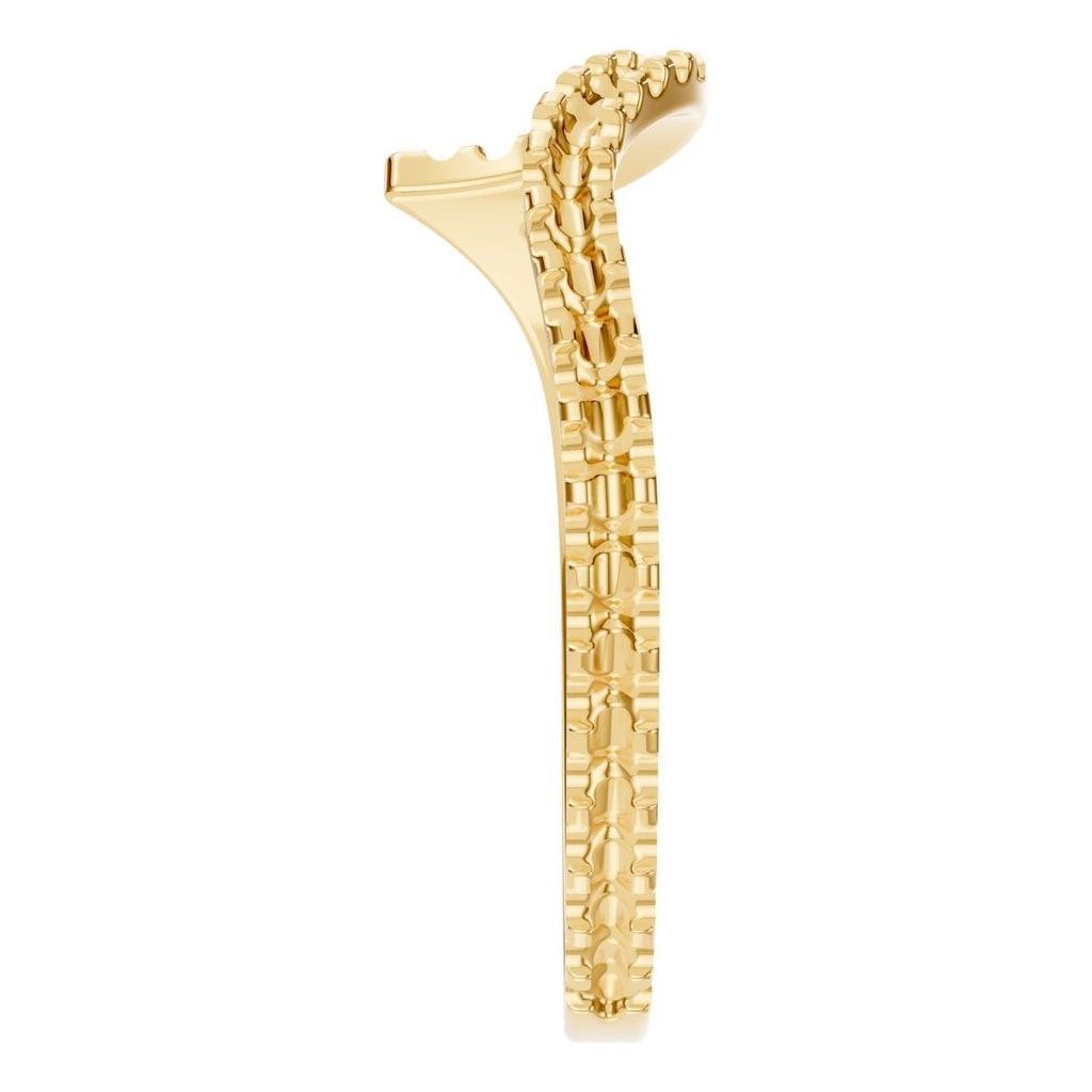 RI-2055 Yellow Gold Ring UNSET - Side View