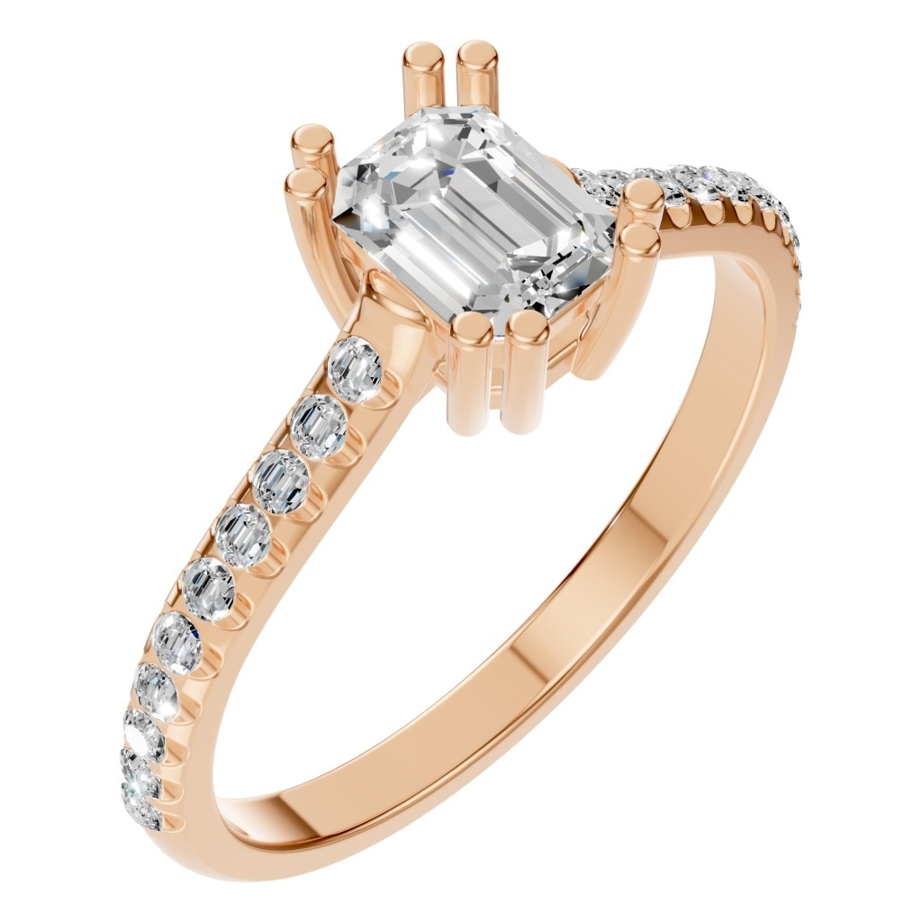 RI-2104 Rose Gold Ring SET - Main View