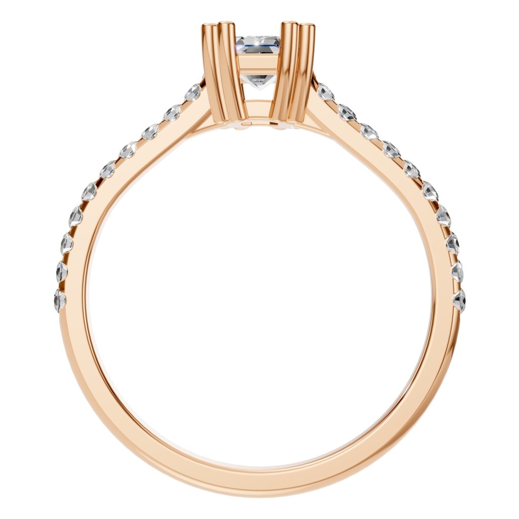 RI-2104 Rose Gold Ring SET - Top View