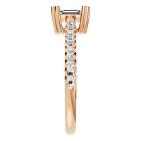 RI-2104 Rose Gold Ring SET - Side View