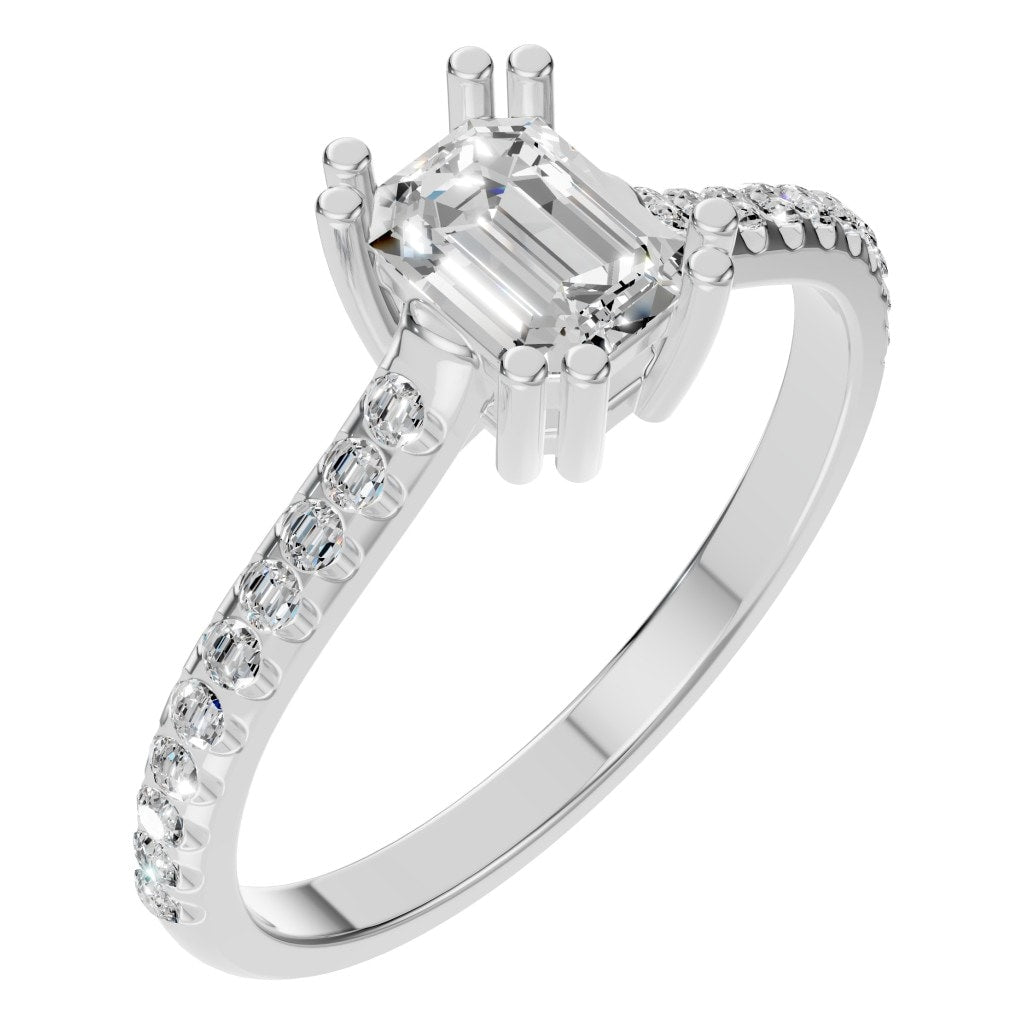 RI-2104 White Gold Ring SET - Main View
