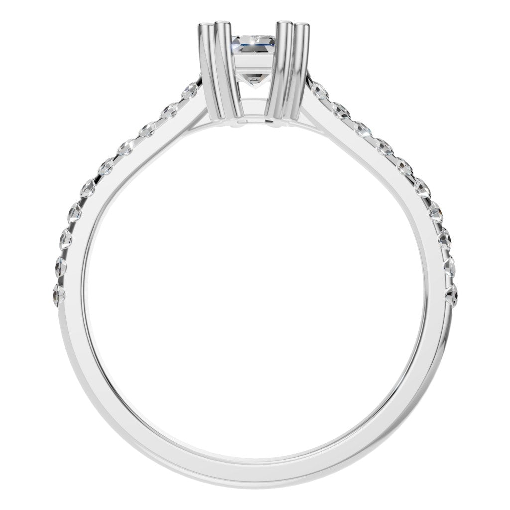 RI-2104 White Gold Ring SET - Top View