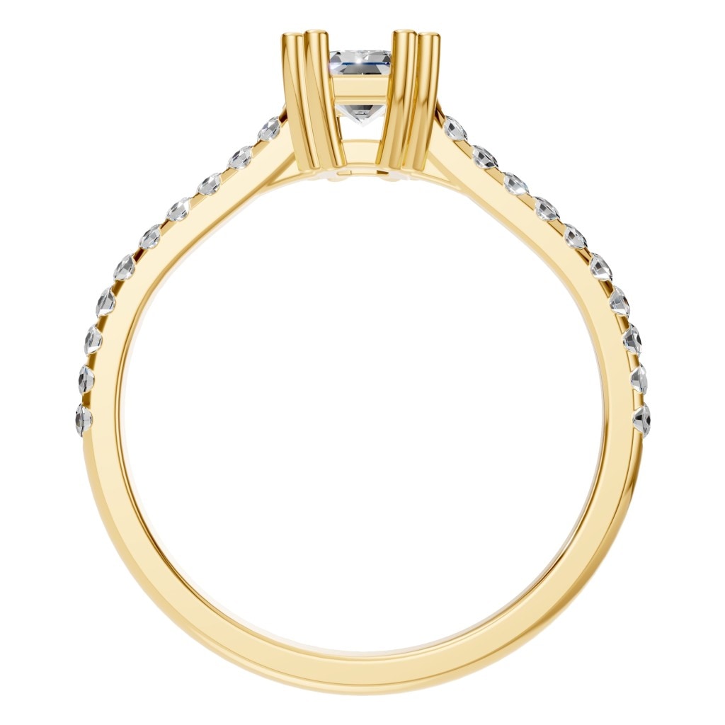 RI-2104 Yellow Gold Ring SET - Top View