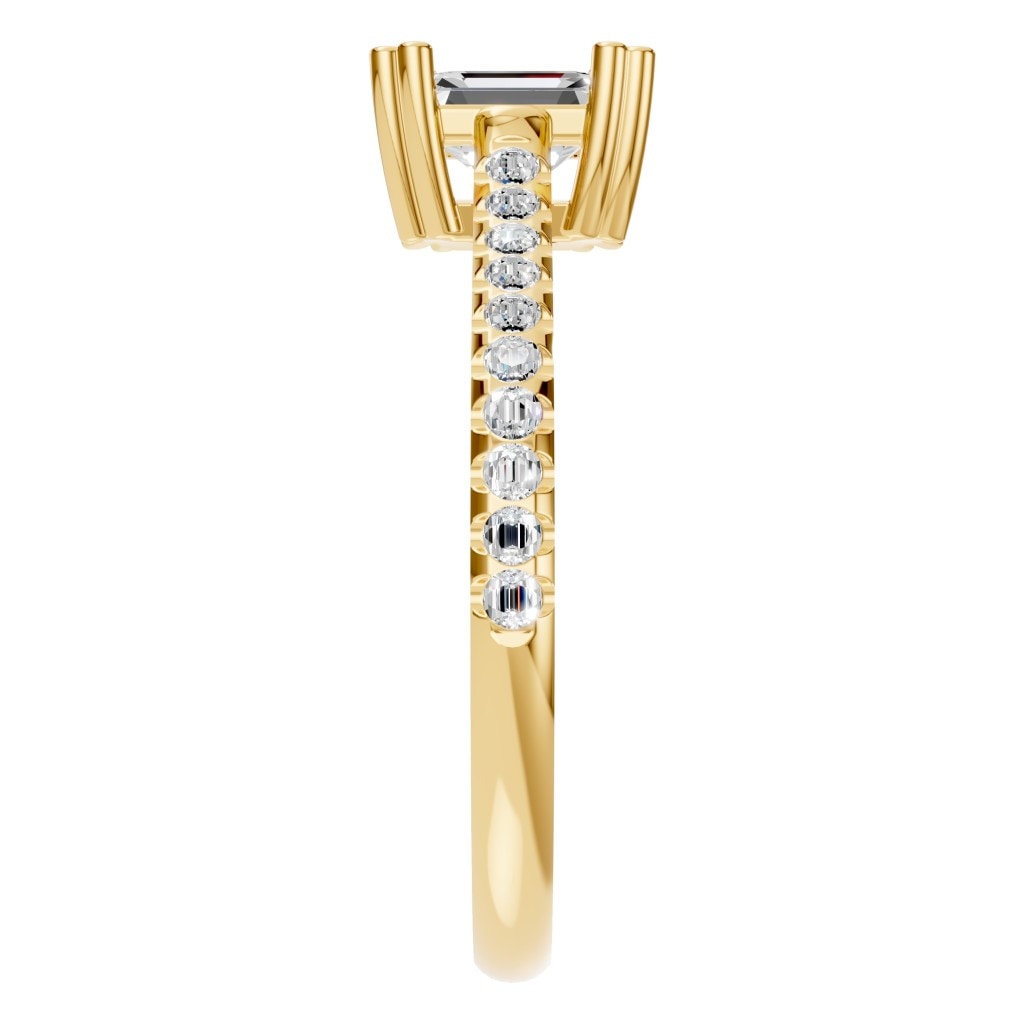 RI-2104 Yellow Gold Ring SET - Side View