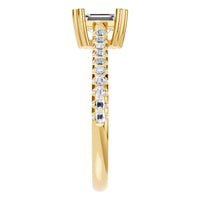 RI-2104 Yellow Gold Ring SET - Side View