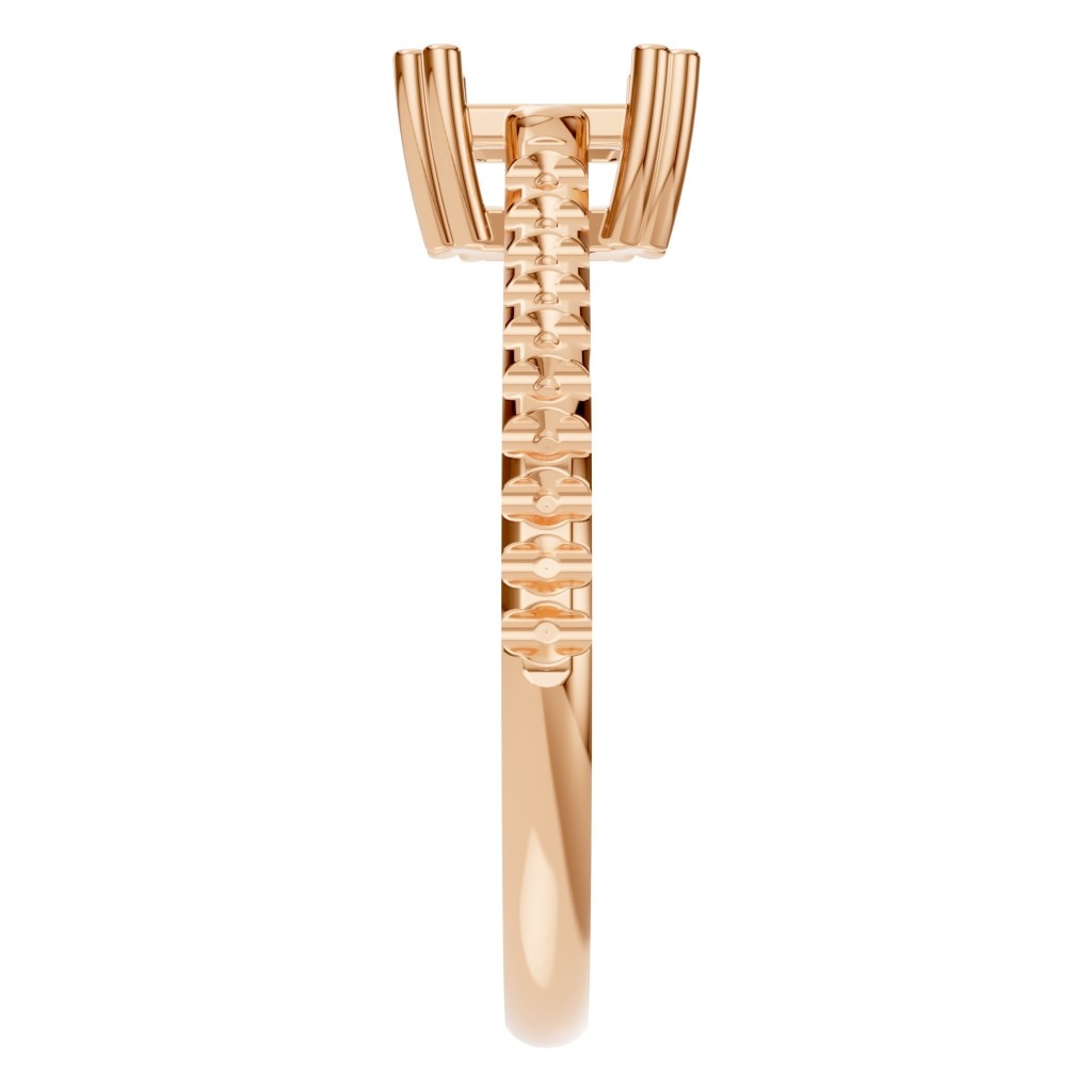 RI-2104 Rose Gold Ring UNSET - Side View